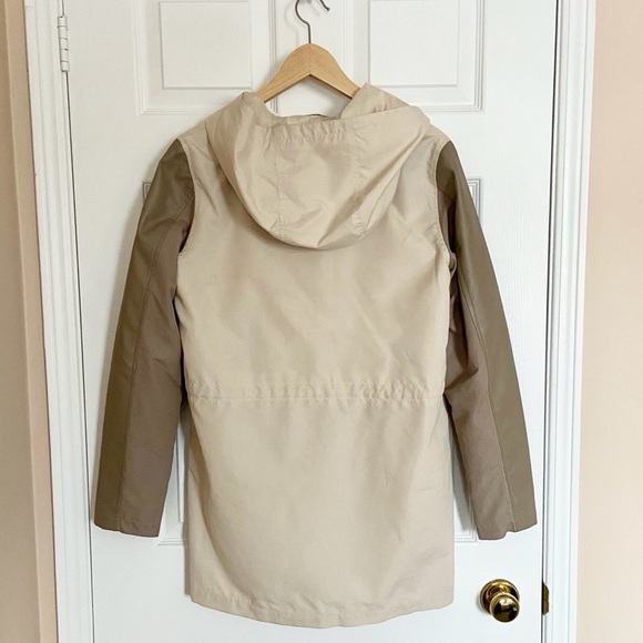 🧥 NOISY MAY UTILITY RAIN COAT W/ LEATHER SLEEVES - Picture 2 of 10